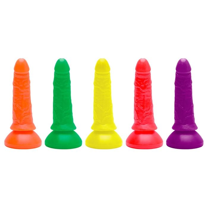 Pênis De Borracha Colors Ventosa 13,5 X 3,5cm Kgel