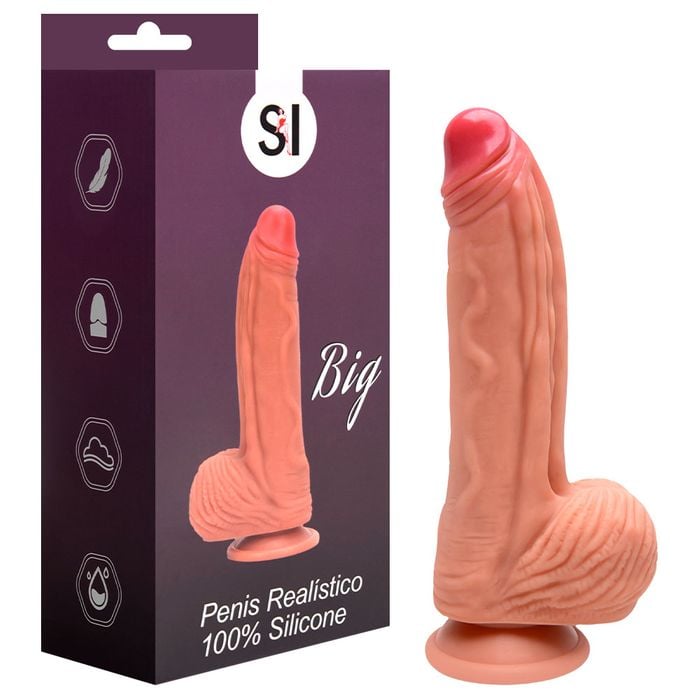 Pênis Realístico Com Ventosa 20,2 X 5,1cm Si Sexy Import