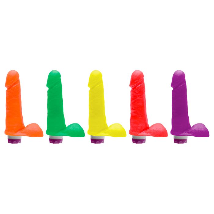 Pênis Vibrador Multivelocidade Colors 17,5 X 3,8cm Kgel