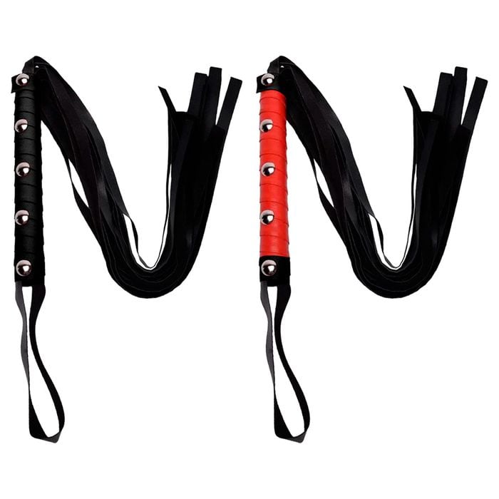 Chicote Couro Com Rebites Metálicos Youvibe Vipmix