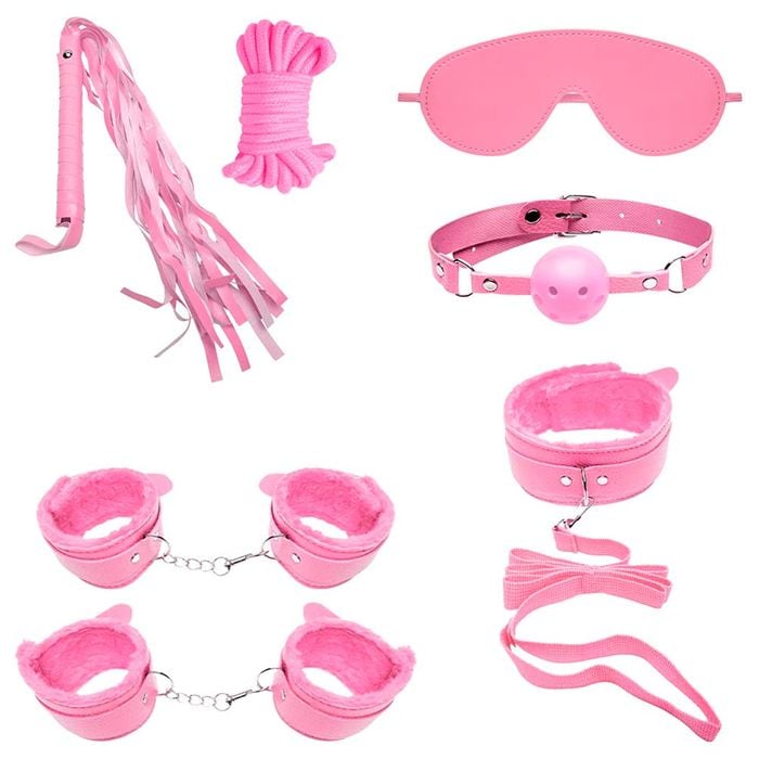 Kit Sado Bondage 7 Itens Peluciado Youvibe Vipmix