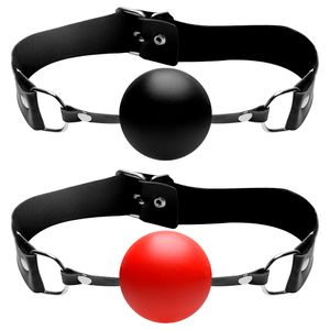 Mordaça Bola Com Regulagem Couro êxtase