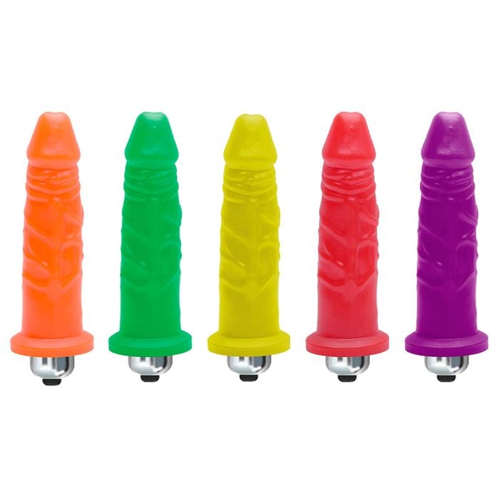 Pênis Vibrador Interno Colors 10 Modos 12 X 3cm Kgel