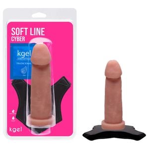 Cinta Com Pênis Cyber Vertebrado 19 X 4,5cm Kgel