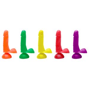 Pênis Borracha Ventosa Colors 17,5 X 3,8cm Kgel