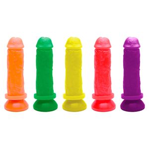 Pênis Borracha Colors Com Ventosa 18 X 4,7cm Kgel