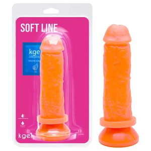 Pênis Borracha Colors Com Ventosa 18 X 4,7cm Kgel