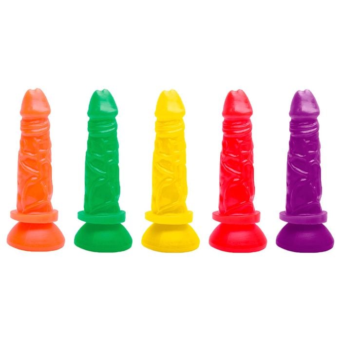 Pênis De Borracha Colors Ventosa 18 X 4cm Kgel