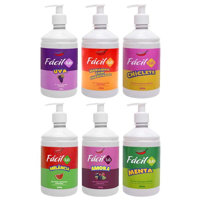 Fácil Lub Gel Corporal Aromático 500g Chillies