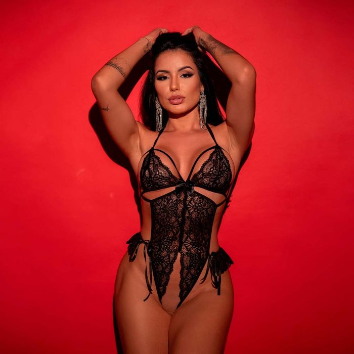 Body Sensual Rendado Fascínio Pimenta Sexy