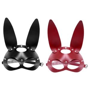 Máscara Bunny Play Couro Sado Dominatrixxx