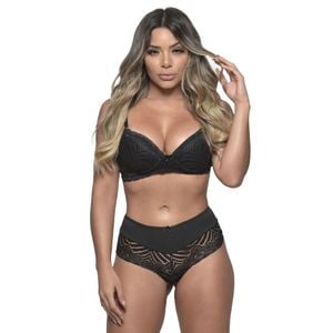 Conjunto 1/2 Taça Tanga Caleçon Renda Diras