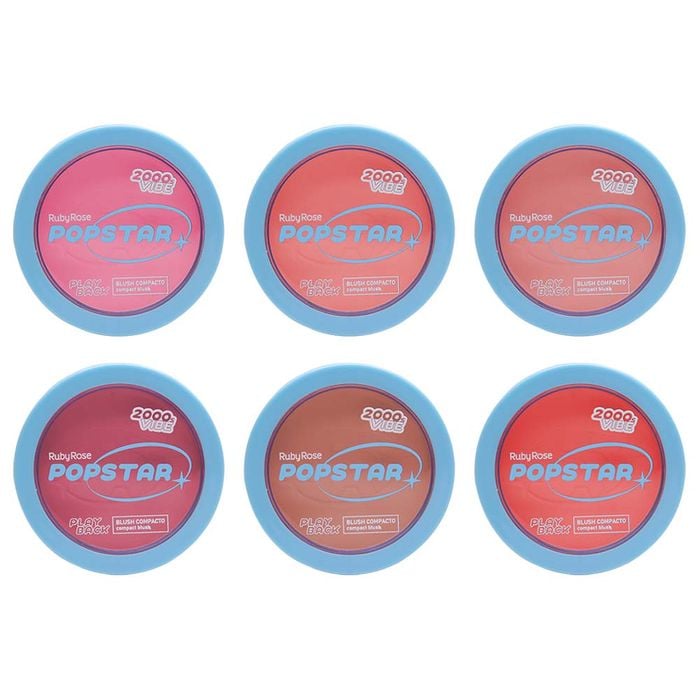 Blush Compacto Popstar Play Back 5,8g Ruby Rose