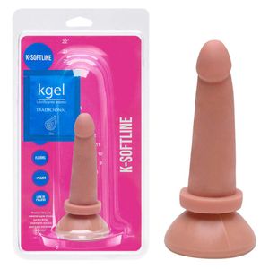 Pênis Borracha Maciço Com Ventosa 15 X 3,3cm Kgel