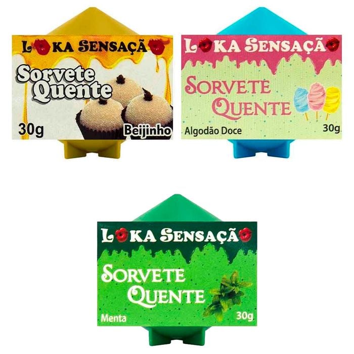 Vela Comestível Sorvete Quente 25g Loka Sensação