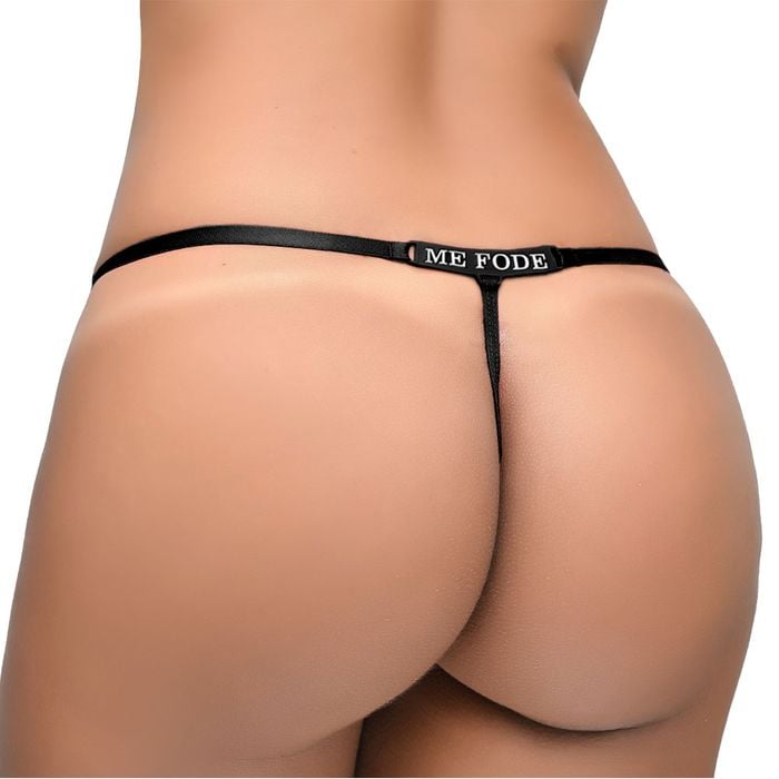 Fio Dental Frase Brilha No Escuro Preto Yaffa