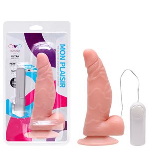 Prótese Vibrador Externo Ventosa 12,5 X 3cm Soulsex