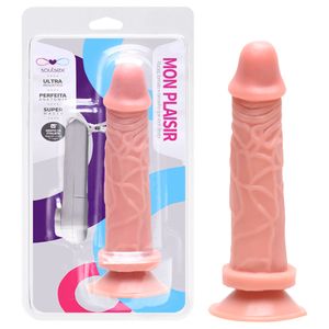 Prótese Vibrador Externo Ventosa 16,5 X 3,5cm Soulsex
