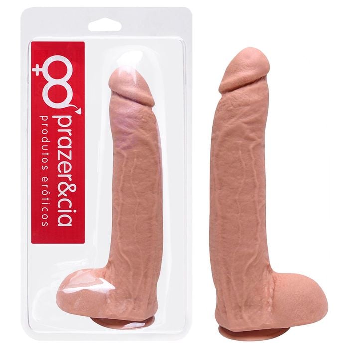 Pênis De Borracha Maciça 29,5 X 5,8cm Prazer E Cia