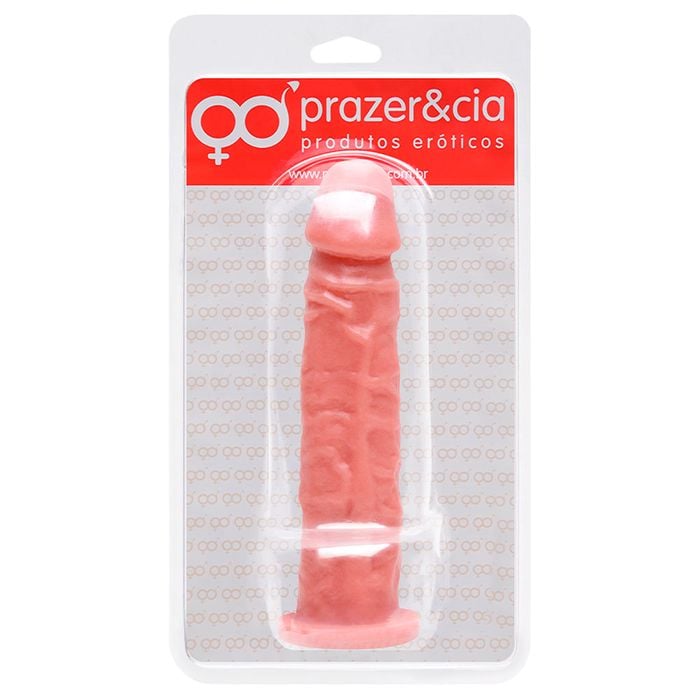 Pênis De Borracha Maciça 18,7 X 4cm Prazer E Cia