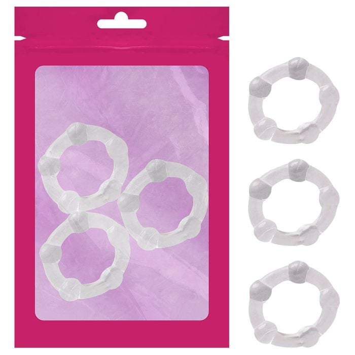 Kit Anel Peniano 3 Unidades 3,7cm Sexy Import