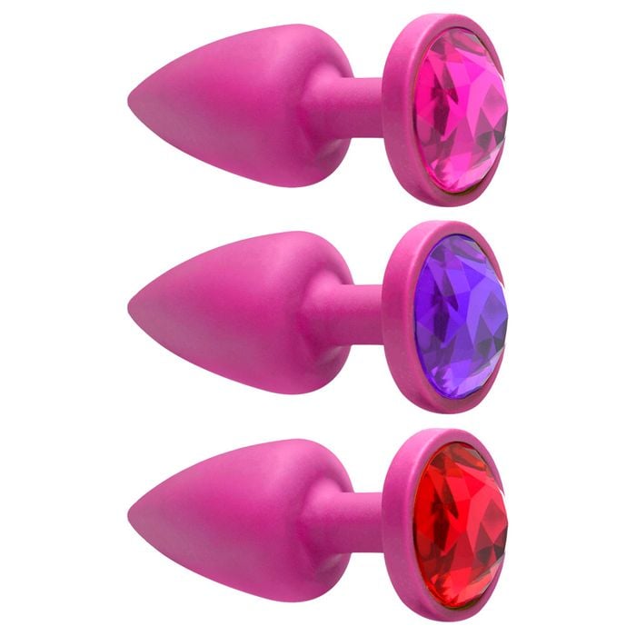 Plug Anal Abs Rosa Redondo Pedra Sensual Love