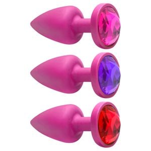 Plug Anal Abs Rosa Redondo Pedra Sensual Love