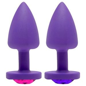 Plug Anal Abs Roxo Redondo Pedra Sensual Love