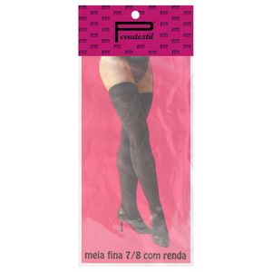 Meia 7/8 Com Renda Perrutextil