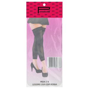 Meia Legging Com Renda Perrutextil
