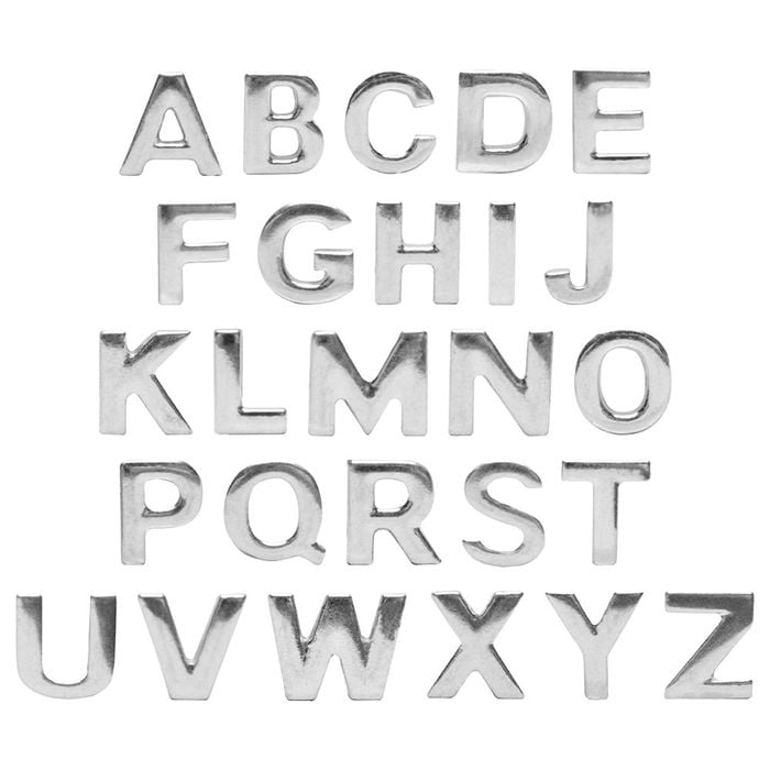 Letras Metal Prateado Calcinha Personalizável Yaffa