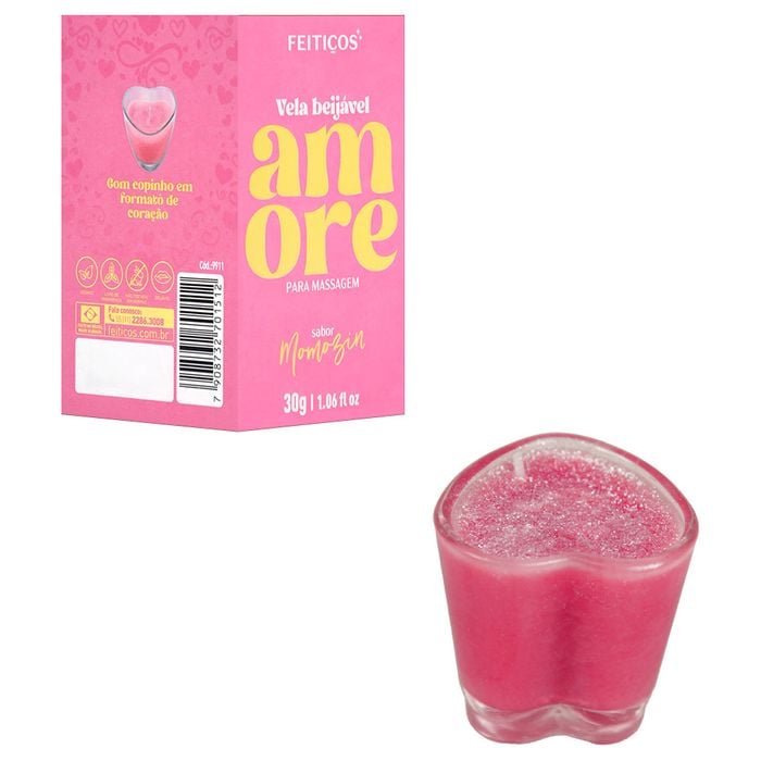Vela Beijável Amore Delicioso óleo 30g Feitiços