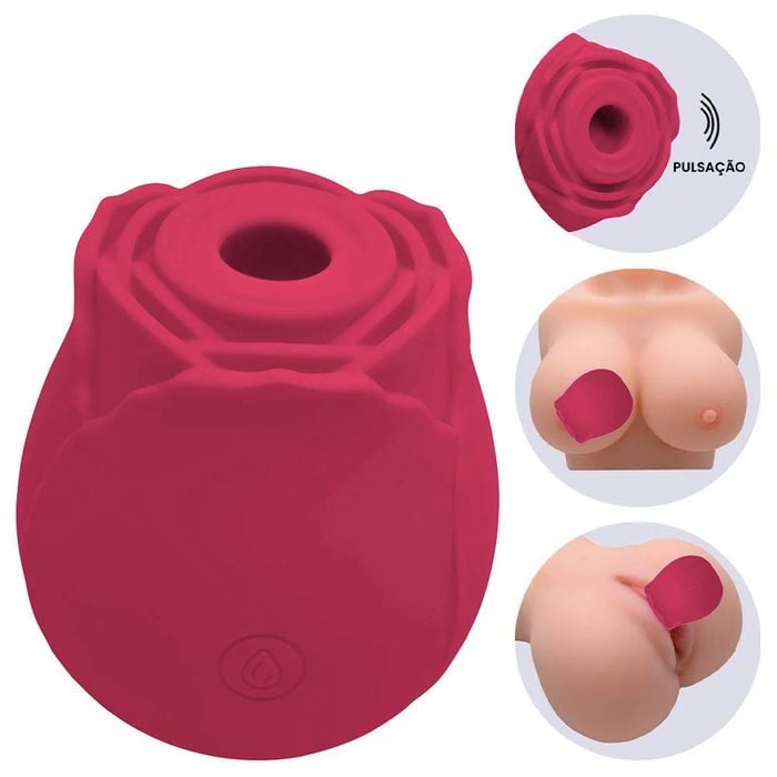 Rosa Estimuladora De Clitóris 10 Pulsações Sexy Import