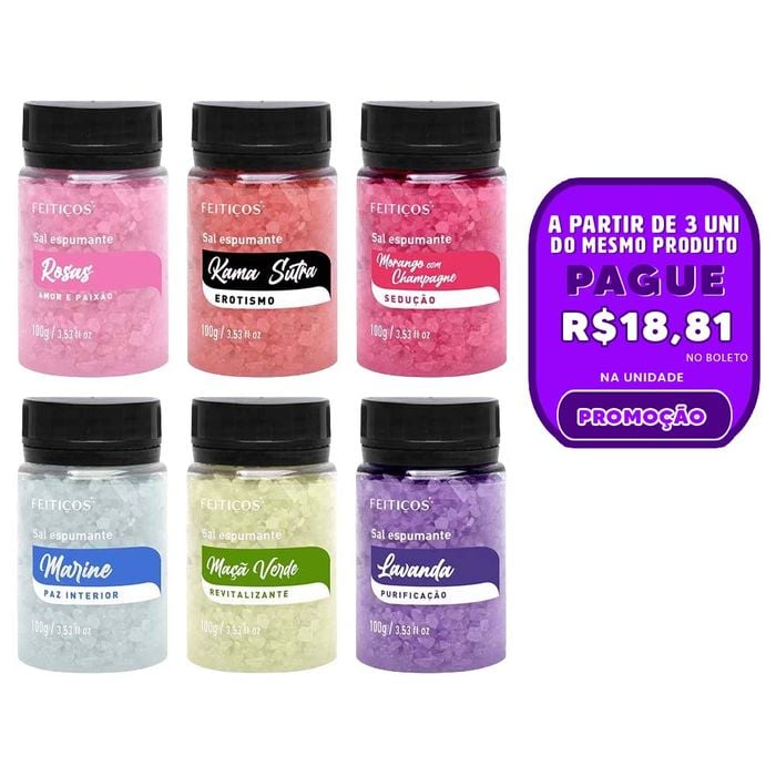 Sais Espumantes Aromáticos 100g Feitiços