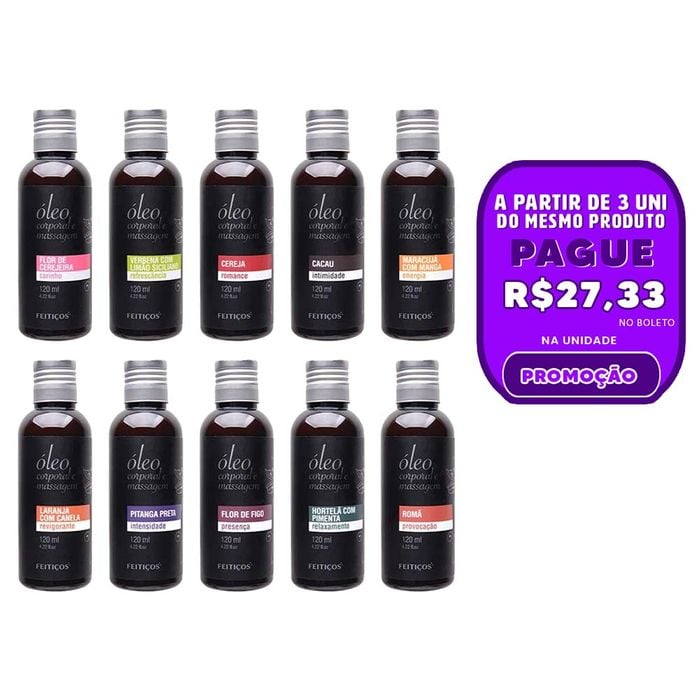 óleo Aromático Para Massagem 120ml Feitiços