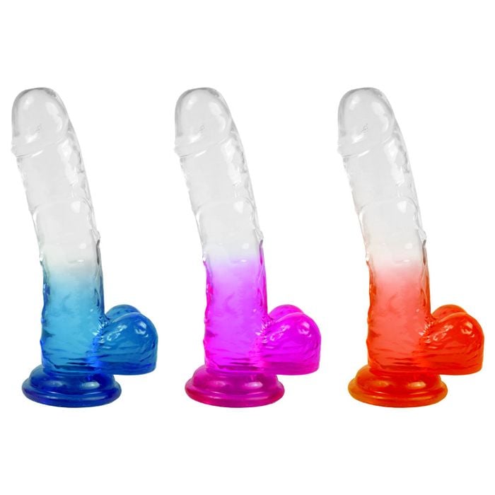 Pênis Color Jelly 20,5 X 4cm Com Ventosa Youvibe Vipmix