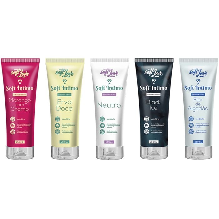 Soft íntimo Sabonete Uso Diário 250ml Soft Love