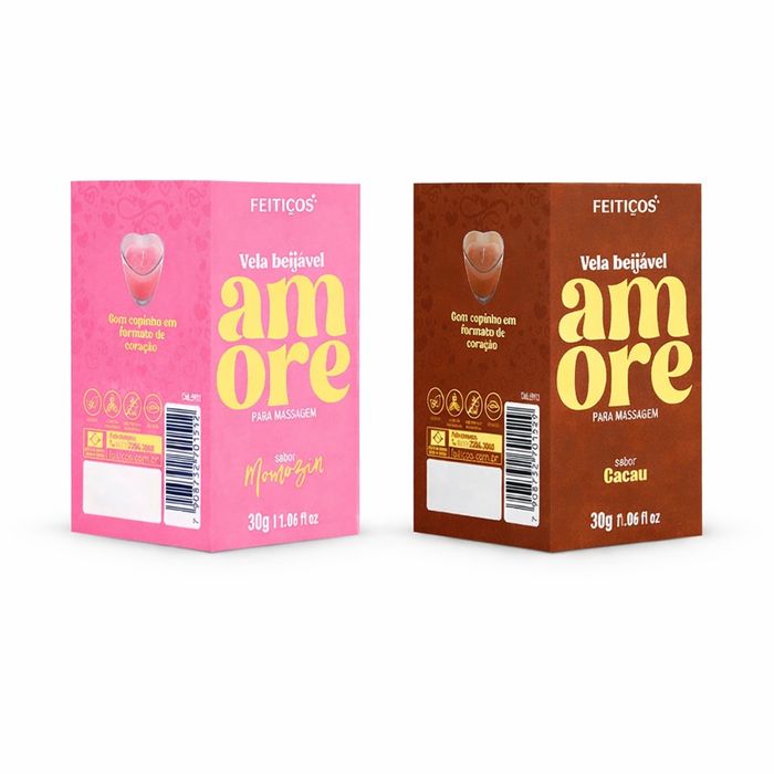 Vela Beijável Amore Delicioso óleo 30g Feitiços