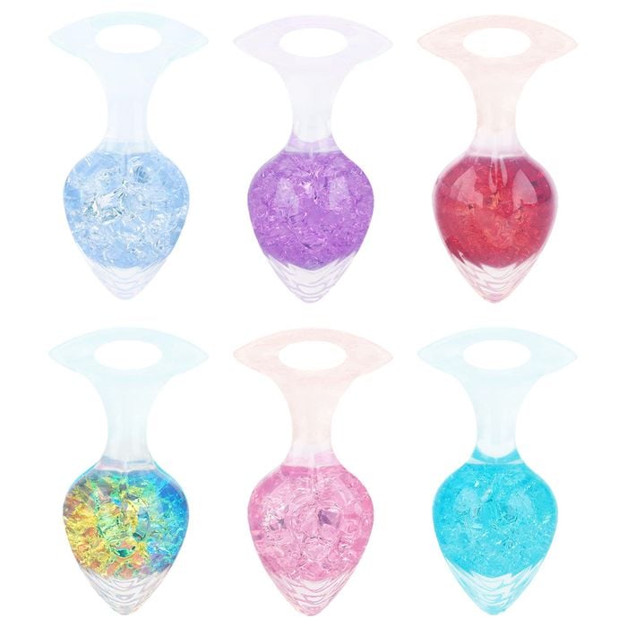 Plug Anal M Coração Esfera Vidro 9,6 X 5,7cm Vipmix