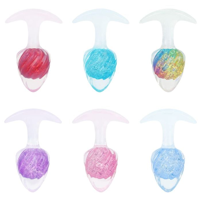 Plug Anal P Twister Esfera Vidro 8,7 X 6,5cm Vipmix