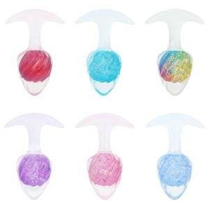 Plug Anal P Twister Esfera Vidro 8,7 X 6,5cm Vipmix