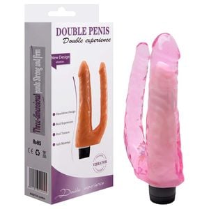 Pênis Realístico Duplo Vibrador 22 X 5cm Sexy Import