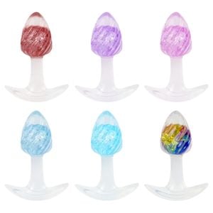 Plug Anal P Twister Esfera Vidro 8,7 X 6,5cm Vipmix