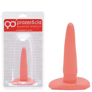 Plug Anal Borracha Maciça 11,2 X 2,5cm Prazer E Cia
