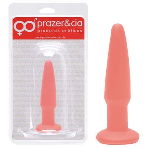 Plug Anal De Borracha Maciça 11 X 2,5cm Prazer E Cia