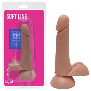Pênis De Borracha Ventosa Escroto 17,5 X 3,8cm Kgel