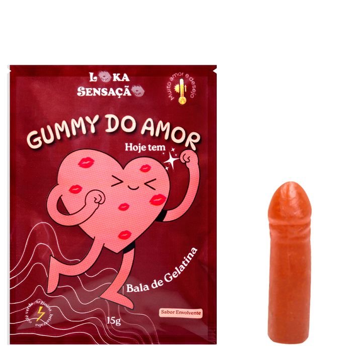 Gummy Do Amor Bala De Gelatina 15g Loka Sensação