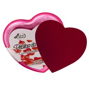 Coração Acrílico Pétalas Vermelha 120 Unidades Brasil Fetiche