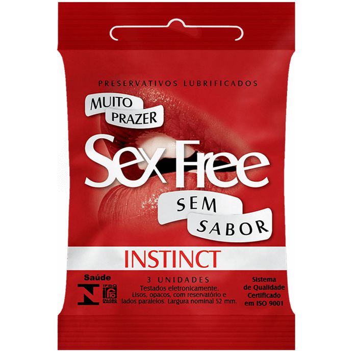 Preservativo Instinct Com 3 Unidades Sex Free