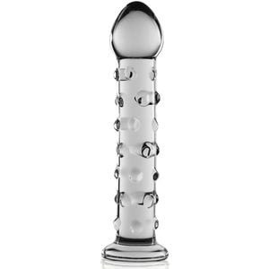 Plug Anal Em Vidro Com Relevo 17 X 3cm Sexy Import